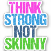 Sticker Penser fort pas maigre aptitude Inspirationnelle (Devant)