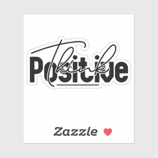 Sticker Penser positif (Feuille)