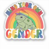 Sticker Pensez à votre propre genre (Devant)