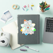 STICKER PENSEZ COMME UN PROTON ET RESTEZ POSITIF (Couverture iPad)