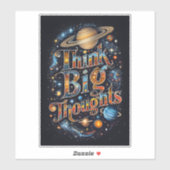 Sticker Pensez grand – Explosion de couleurs (Feuille)