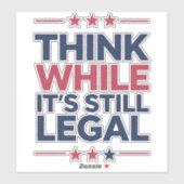 Sticker Pensez que si c'est un cadeau républicain encore l (Feuille)