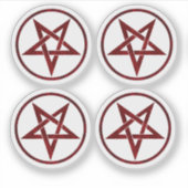 Sticker Pentagram Red Devil (Devant)