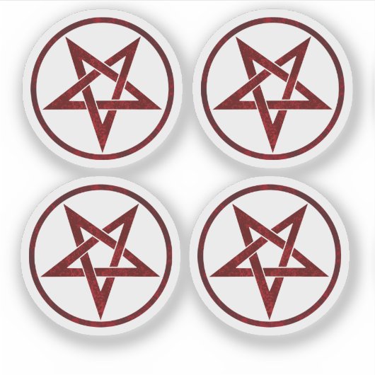 Sticker Pentagram Red Devil (Devant)