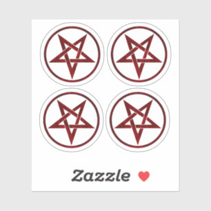 Sticker Pentagram Red Devil