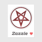 Sticker Pentagram Red Devil (Feuille)