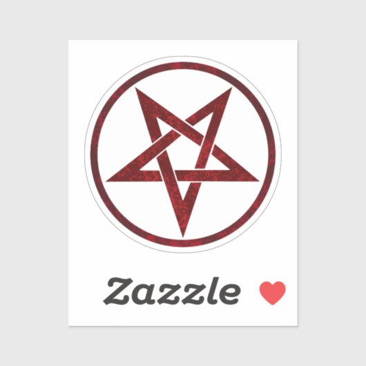 Sticker Pentagram Red Devil (Feuille)
