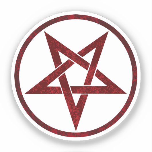 Sticker Pentagram Red Devil (Recto)