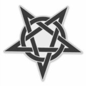 Sticker Pentagramme noir inversé (Devant)