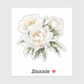 Sticker Peonies blanches (Feuille)