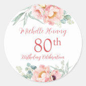 Sticker Peony Birthday (Devant)
