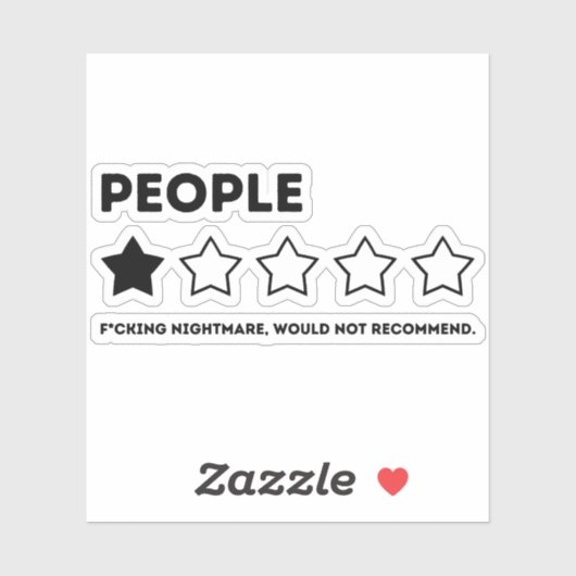 Sticker People Review, One Star, ne recommande pas (Feuille)
