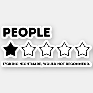 Sticker People Review, One Star, ne recommande pas