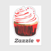 Sticker Peppermenthe réaliste Cupcake (Feuille)