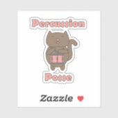 Sticker Percussion Posse - Cute Funny Drummer Cat (Feuille)