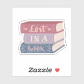 Sticker Perdu dans un livre (Feuille)