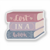 Sticker Perdu dans un livre (Devant)