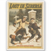 Sticker Perdu En Sibérie, Vers 1898. (Devant)