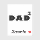 Sticker père de deux (Feuille)