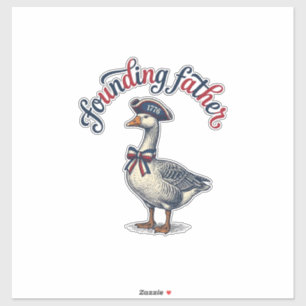 Sticker Père fondateur Goose Vintage Maillot patriotique D