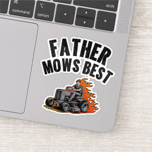 Sticker Père Mows Meilleur Amusant Papa Feu Feu Flamme Pel