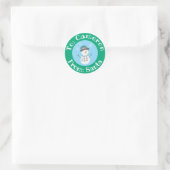 Sticker Père Noël avec nom personnalisé mignon Sno (Sac)