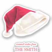 Sticker Père Noël casquette Joyeux Noël (Recto)