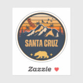 Sticker Père Noël Cruz, Californie (Feuille)