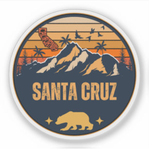 Sticker Père Noël Cruz, Californie