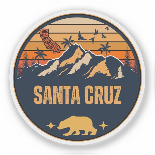 Sticker Père Noël Cruz, Californie (Devant)