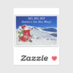 Sticker Père Noël, Dashu Thru The Snow Christmas<br><div class="desc">* Illustration du Père Noël avec un sac de jouet, en train de couler dans la neige... J'espère qu'il ira à son traîneau ! * Plusieurs options de taille et choisir mat brillant ou transparent! * Ajoutez votre texte, nom de famille, événement, année ou message court, ou supprimez l'option de...</div>