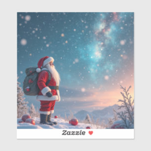 Sticker Père Noël de Noël au pôle Nord