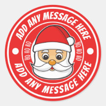 Sticker Père Noël de Noël Étiquettes personnalisés