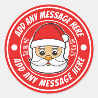 Sticker Père Noël de Noël Étiquettes personnalisés