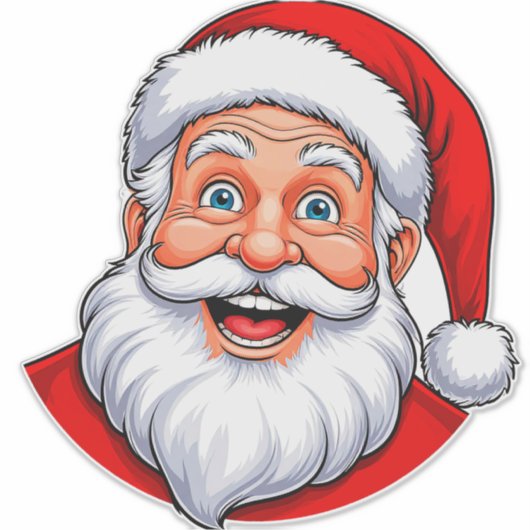 Sticker Père Noël joyeux (Devant)