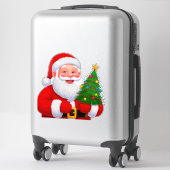 Sticker Père Noël joyeux (Sur valise)