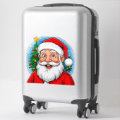 Sticker Père Noël joyeux (Sur valise)
