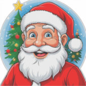 Sticker Père Noël joyeux (Devant)