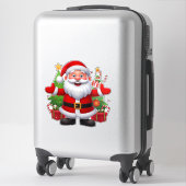 Sticker Père Noël joyeux (Sur valise)
