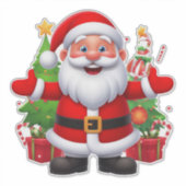 Sticker Père Noël joyeux (Devant)