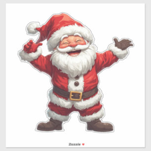 Sticker Père Noël joyeux décoration de vacances de Noël Fa