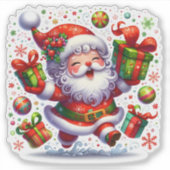 Sticker Père Noël Joyeux fête Noël (Devant)
