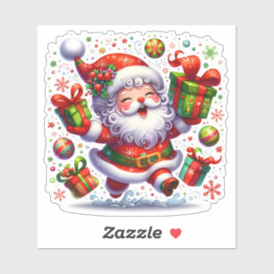 Sticker Père Noël Joyeux fête Noël