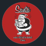 Sticker père Noël List Naughty ou Nice Christmas R<br><div class="desc">Vous pouvez trouver d'autres éléments de coordination dans notre collection "Père Noël List : Naughty of Nice".</div>