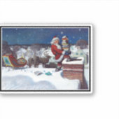 Sticker Père Noël Livres à Noël, (Devant)