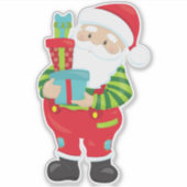 Sticker Père Noël, Noël, Noël, Noël, Dons, Présentations (Devant)