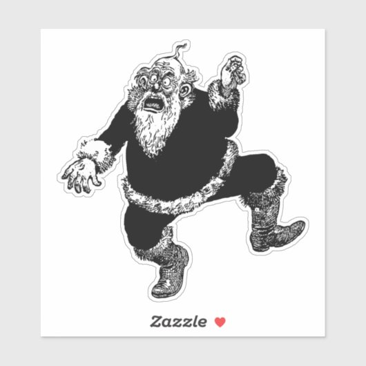 Sticker Père Noël perturbé (Feuille)