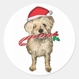 Sticker Père Noël pour oreilles mignonnes Terrier