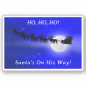 Sticker Père Noël Sleigh Ride Christmas (Recto)