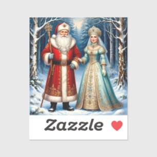 Sticker Père Noël Snow Maiden Cadeau de Noël pour la famil